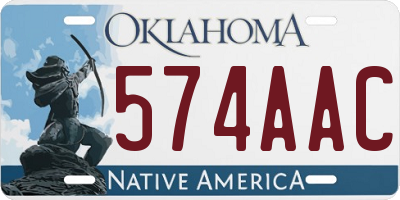 OK license plate 574AAC