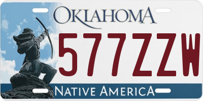 OK license plate 577ZZW