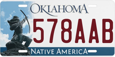 OK license plate 578AAB