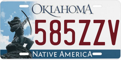 OK license plate 585ZZV