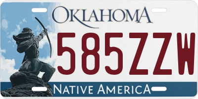 OK license plate 585ZZW