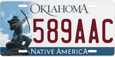 OK license plate 589AAC