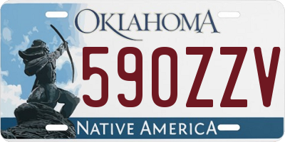 OK license plate 590ZZV