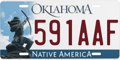 OK license plate 591AAF