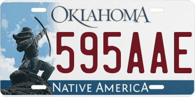 OK license plate 595AAE