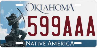 OK license plate 599AAA