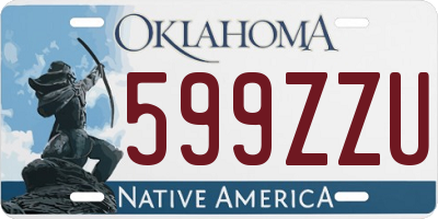 OK license plate 599ZZU