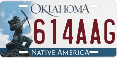 OK license plate 614AAG