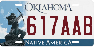 OK license plate 617AAB