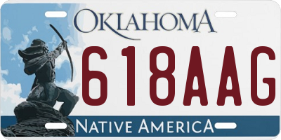 OK license plate 618AAG