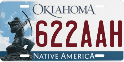 OK license plate 622AAH