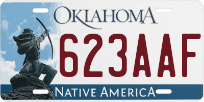 OK license plate 623AAF