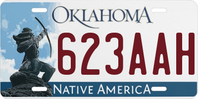 OK license plate 623AAH