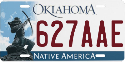 OK license plate 627AAE