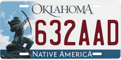 OK license plate 632AAD