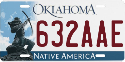 OK license plate 632AAE