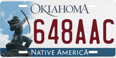 OK license plate 648AAC