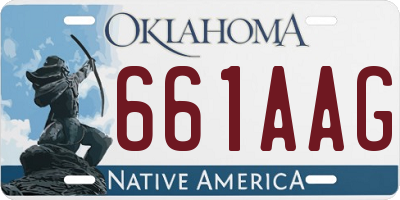 OK license plate 661AAG