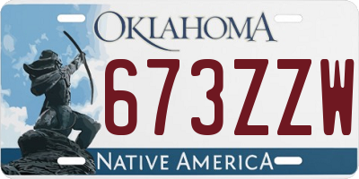 OK license plate 673ZZW