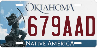 OK license plate 679AAD
