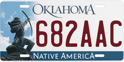 OK license plate 682AAC