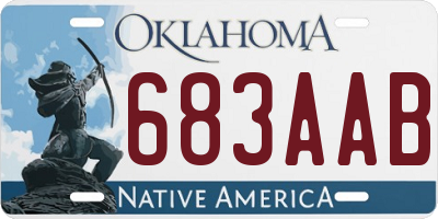 OK license plate 683AAB