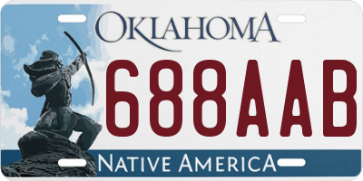 OK license plate 688AAB