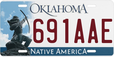 OK license plate 691AAE