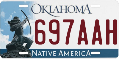 OK license plate 697AAH