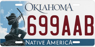 OK license plate 699AAB