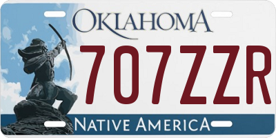 OK license plate 707ZZR