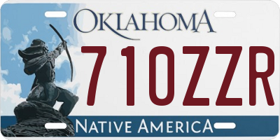 OK license plate 710ZZR