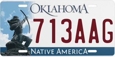 OK license plate 713AAG
