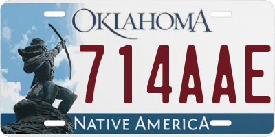 OK license plate 714AAE
