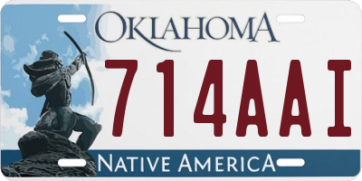 OK license plate 714AAI