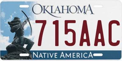 OK license plate 715AAC