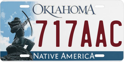 OK license plate 717AAC
