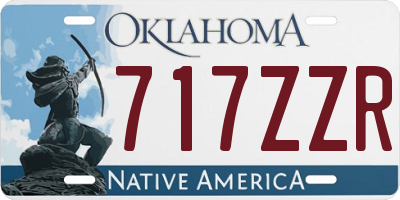 OK license plate 717ZZR