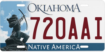 OK license plate 720AAI