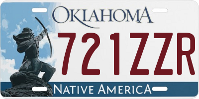 OK license plate 721ZZR