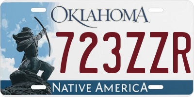 OK license plate 723ZZR
