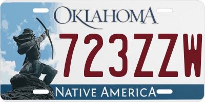 OK license plate 723ZZW
