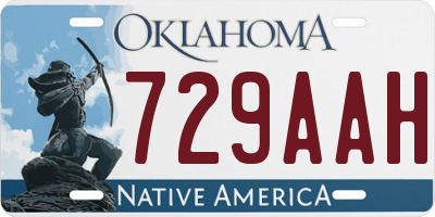 OK license plate 729AAH