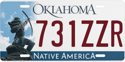 OK license plate 731ZZR
