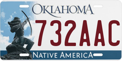 OK license plate 732AAC