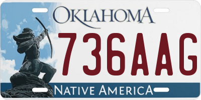 OK license plate 736AAG