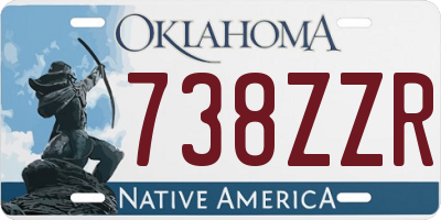 OK license plate 738ZZR