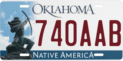 OK license plate 740AAB