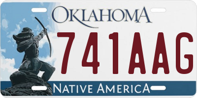 OK license plate 741AAG