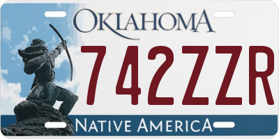 OK license plate 742ZZR